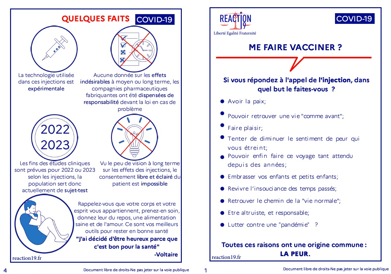 Gestes barrière contre la peur